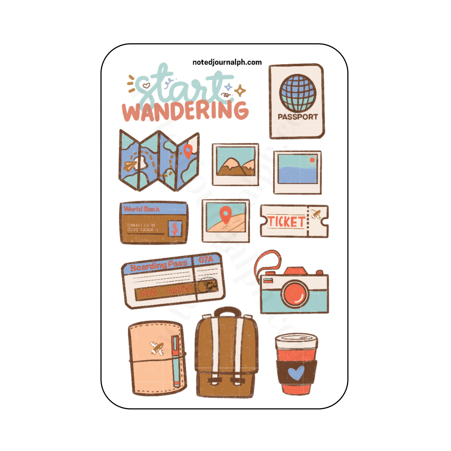 Start Wandering Sticker Sheet