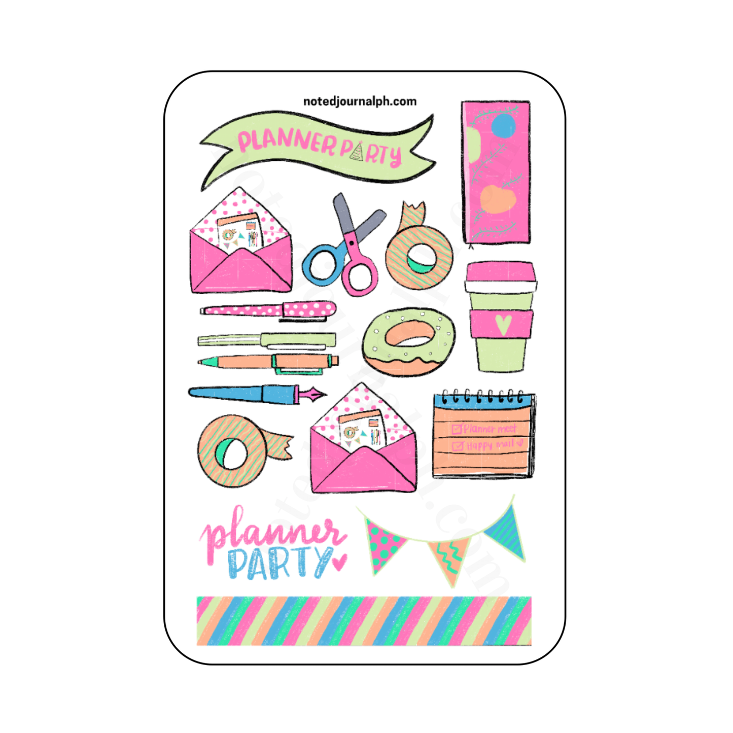 Planner Party Sticker Sheet
