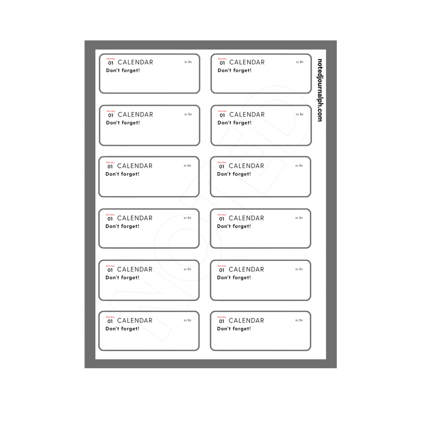 Notification Sticker Sheet