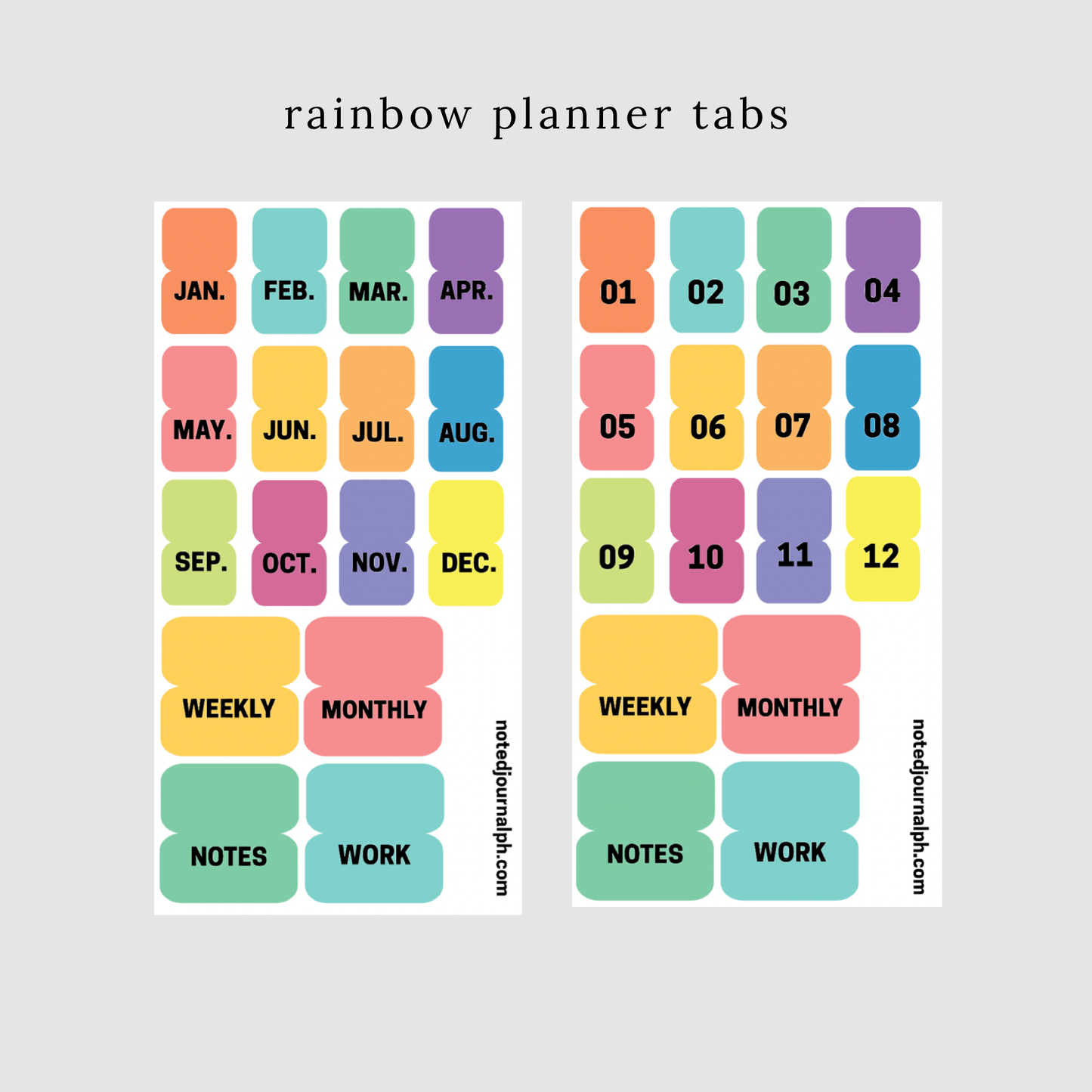 Planner Tabs (Waterproof)