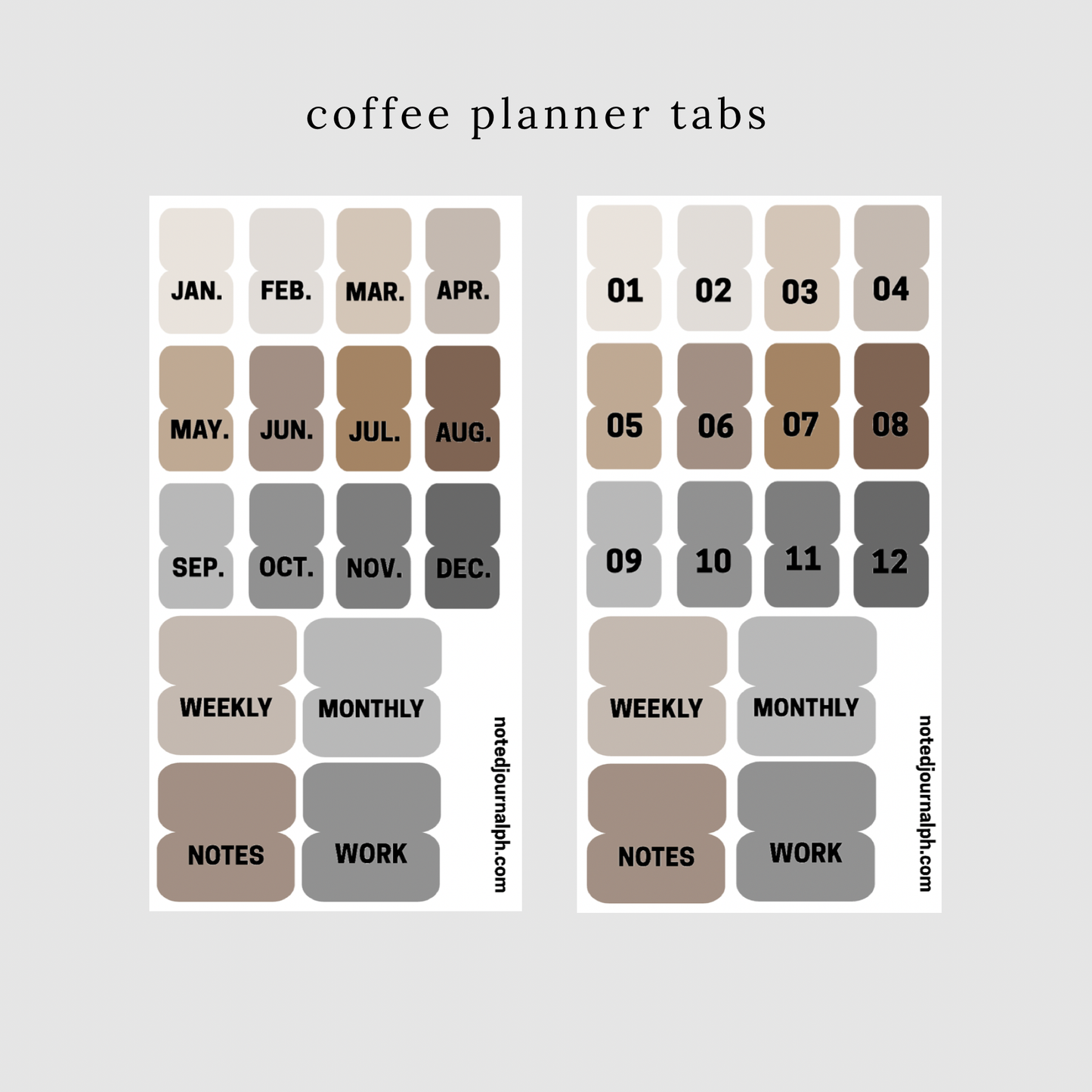 Planner Tabs (Waterproof)