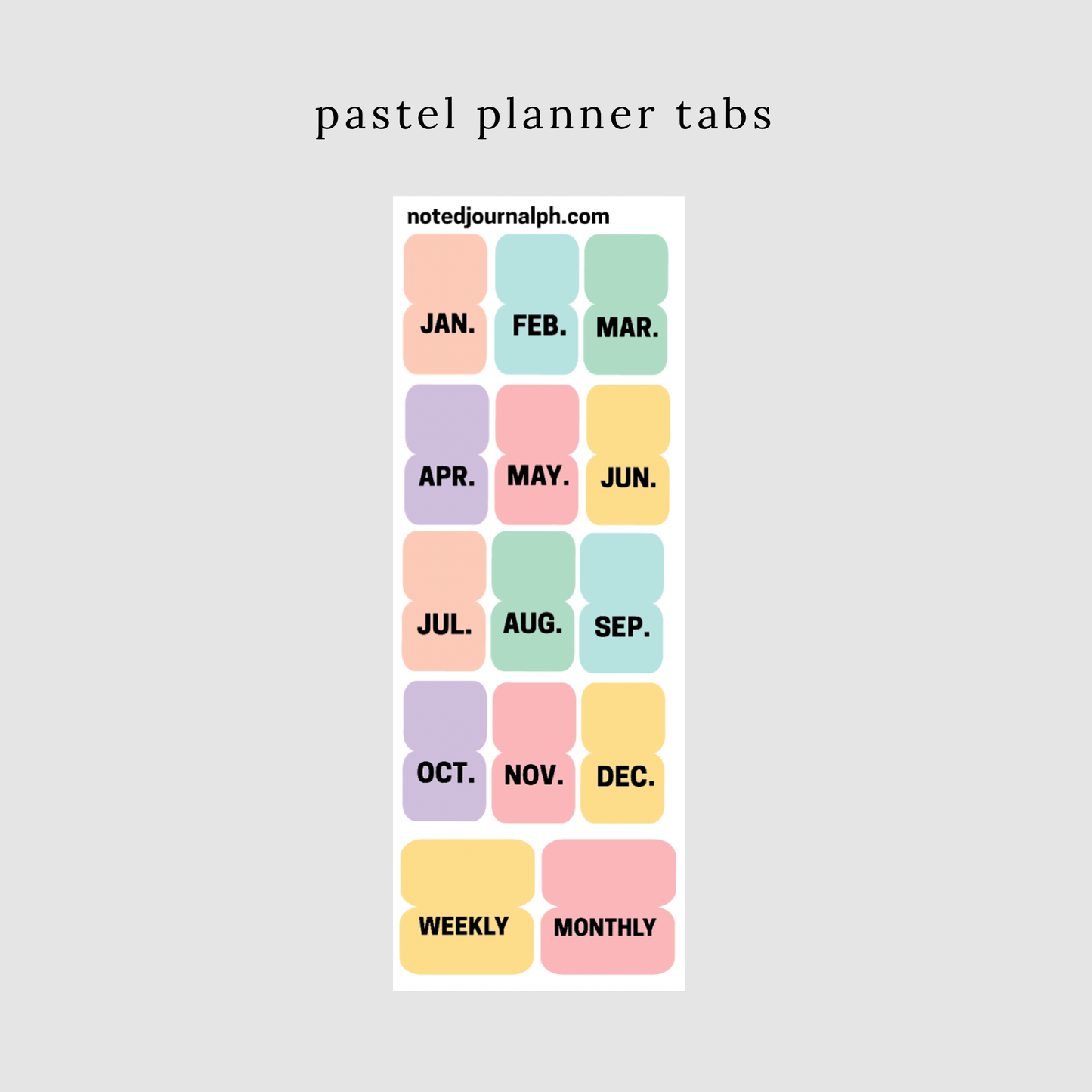 Planner Tabs (Waterproof)