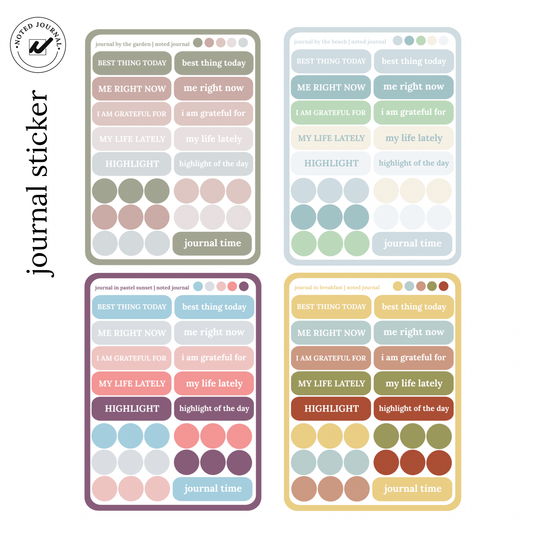 Journal Prompt Sticker Sheet