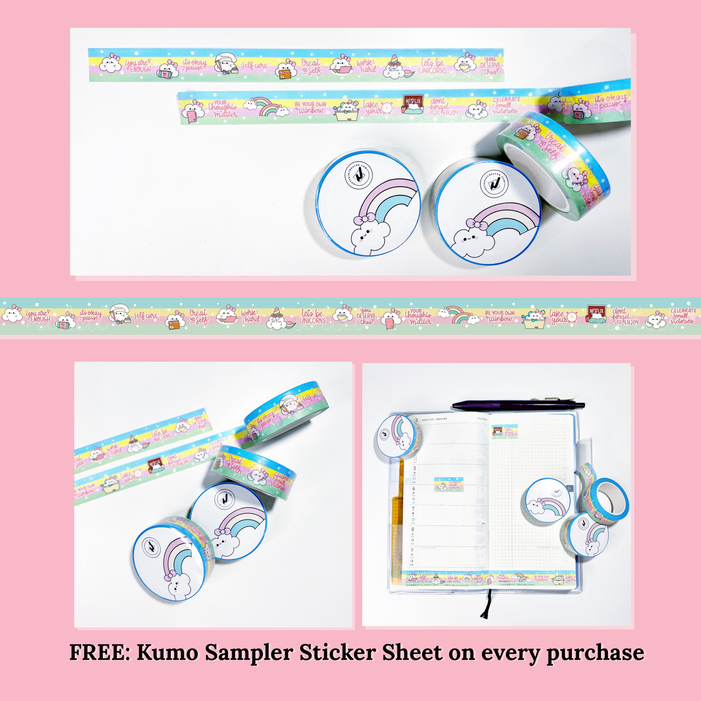 Kumo Over The Rainbow Washi Tape